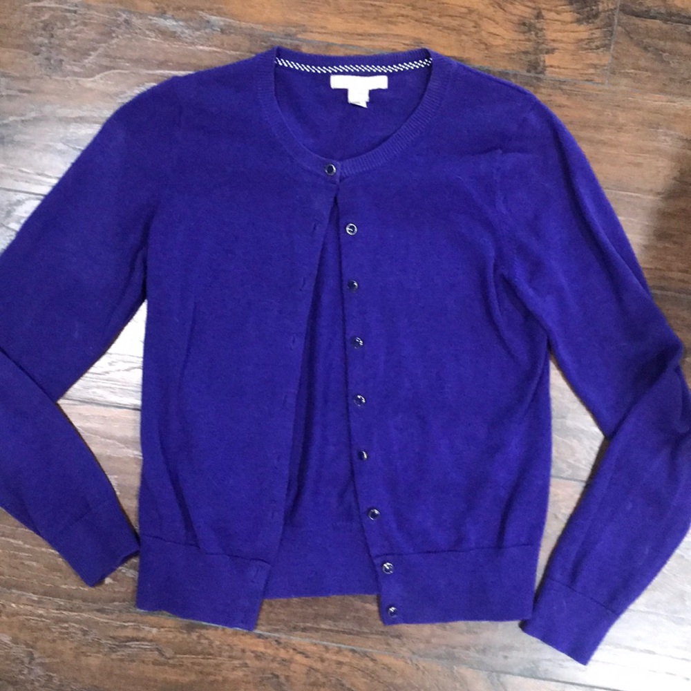 Banana Republic Purple Cardigan Sweater. Size M.